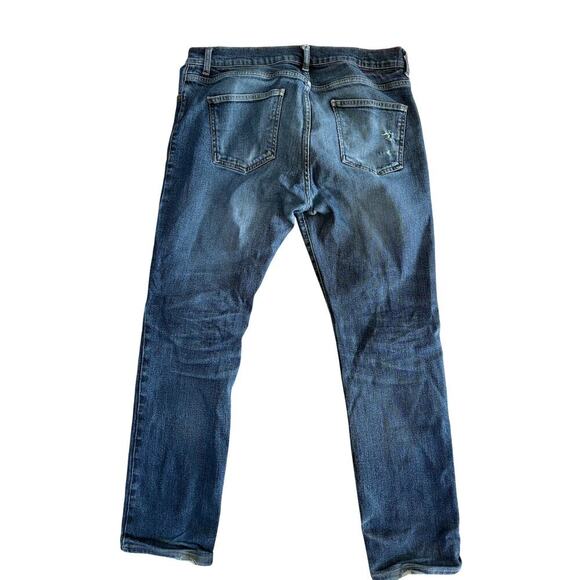 Men's 34x32 Marine Layer Straight Jeans Medium Wash Denim Casual USA - Picture 4 of 7